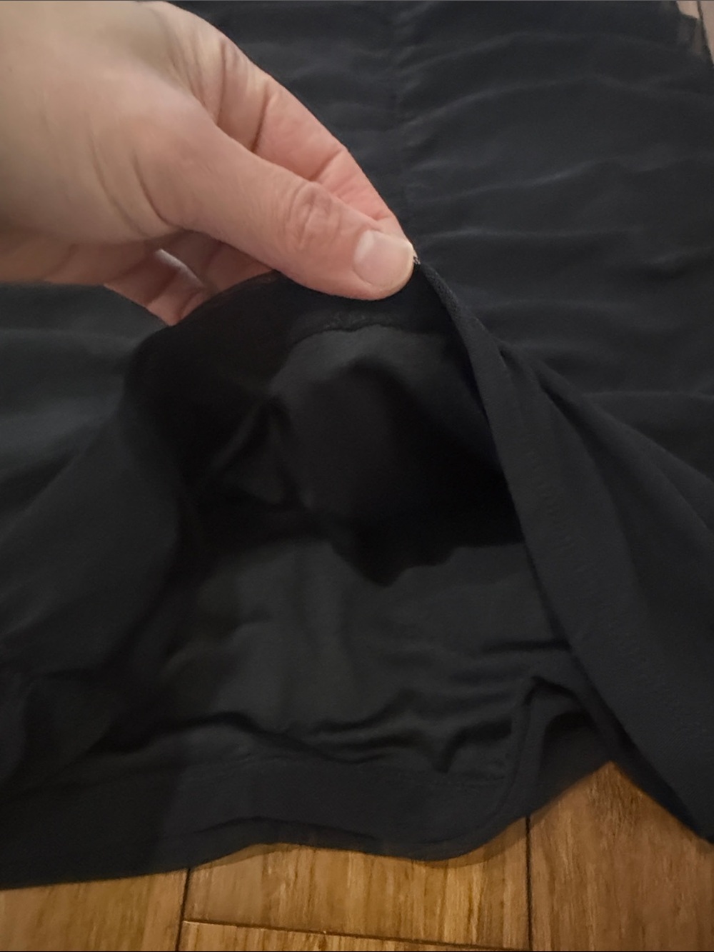 Divided Black Ruched Slip Mini Dress - Picture 4 of 4